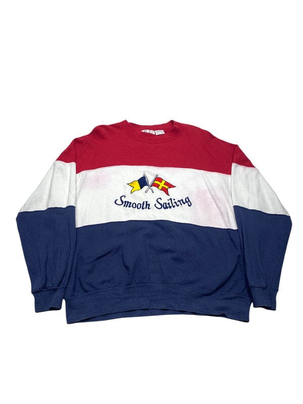 Red White Navy Sweatshirt Men's XL Northern Pole Vintage Wholesale 