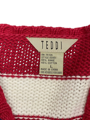Teddi USA Short-sleeved Cardigan Women's Large Northern Pole Vintage Wholesale 