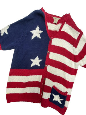 Teddi USA Short-sleeved Cardigan Women's Large Northern Pole Vintage Wholesale 