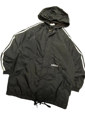 Vintage 90s black adidas windbreaker men's small Northern Pole Vintage Wholesale 