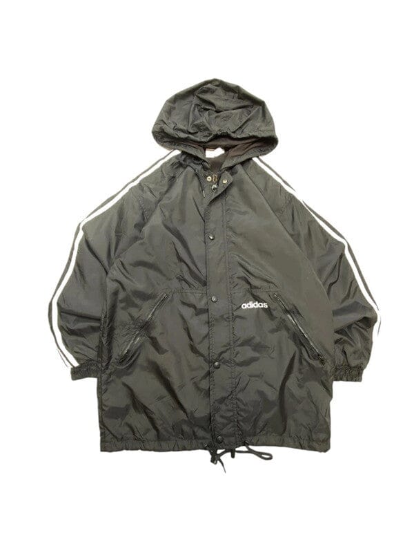 Vintage 90s black adidas windbreaker men's small Northern Pole Vintage Wholesale 