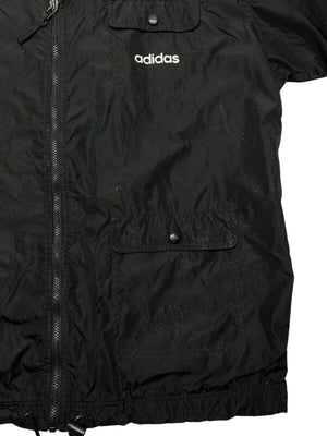 Vintage 90s Black Adidas Windbreaker Men's XL Northern Pole Vintage Wholesale 