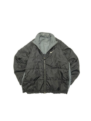 Vintage 90s Grey and Black Nike Reversible Jacket Women's large Northern Pole Vintage Wholesale 