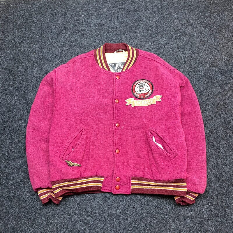 Vintage Americanino Pink Varsity Jacket XL Northern Pole Vintage Wholesale 