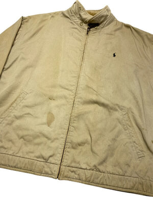 Vintage Beige Polo Ralph Lauren Harrington Jacket Men's XXL Northern Pole Vintage Wholesale 