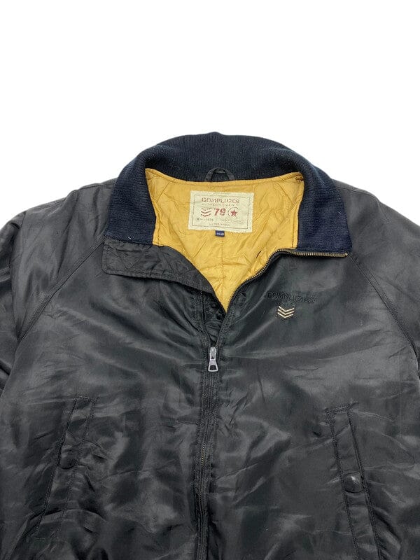Vintage Black Complices Bomber Jacket Men's Large Northern Pole Vintage Wholesale 