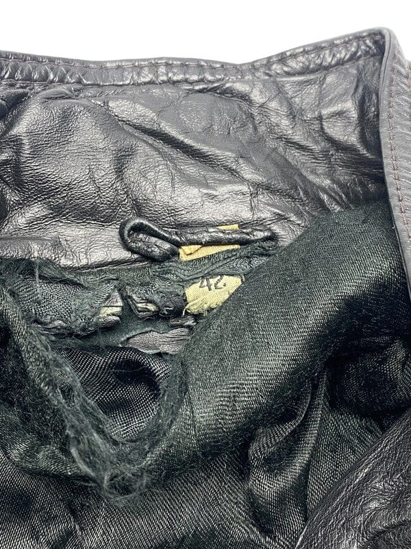 Vintage Black Leather Bomber Jacket Men's XL Northern Pole Vintage Wholesale 