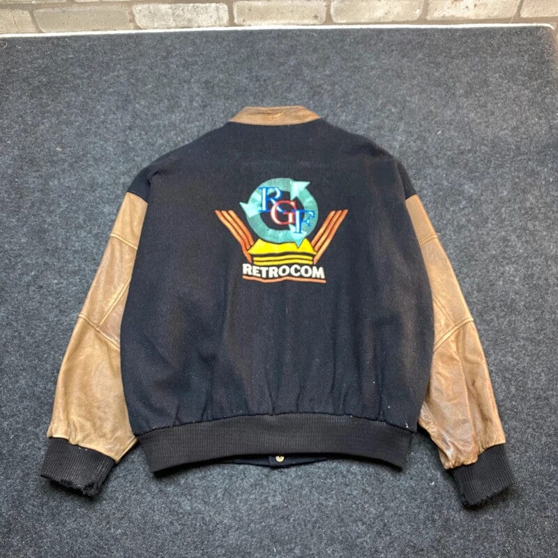 Vintage Black Pace Setter Varsity Jacket Men's Large Northern Pole Vintage Wholesale 