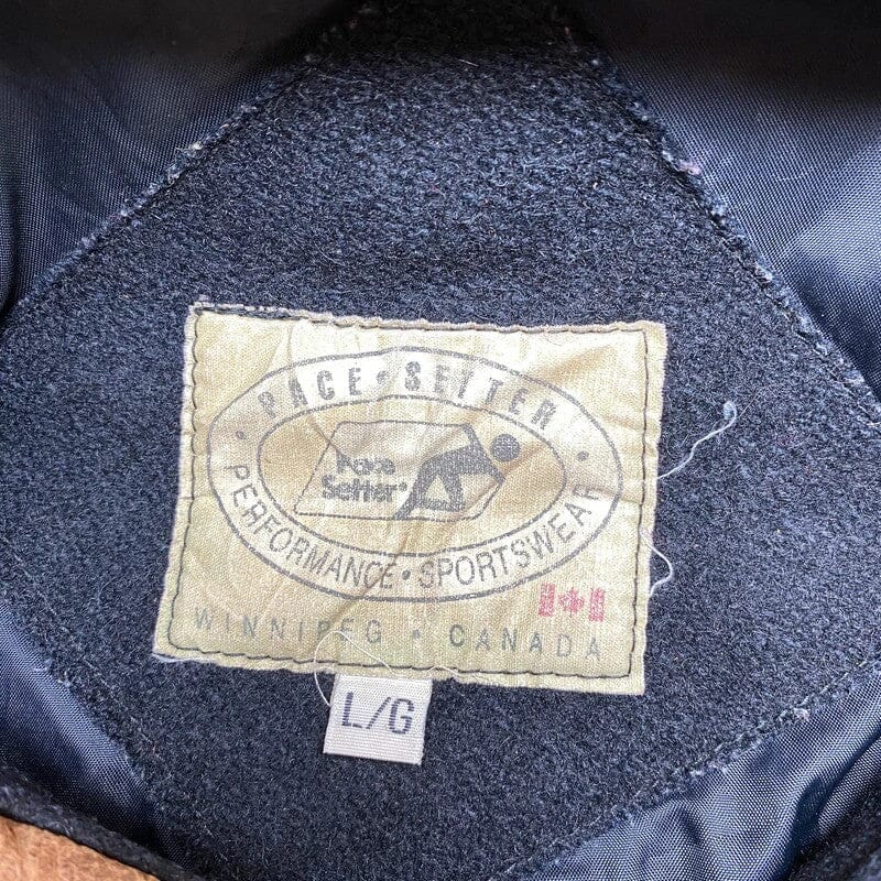 Vintage Black Pace Setter Varsity Jacket Men's Large Northern Pole Vintage Wholesale 