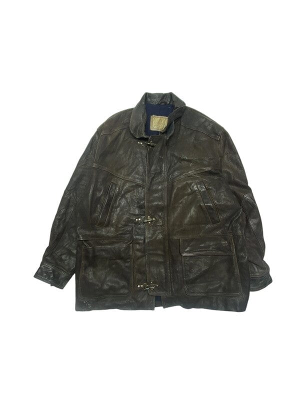 Vintage Brown Leather AT Company Jacket Men's XXL Northern Pole Vintage Wholesale 