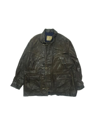 Vintage Brown Leather AT Company Jacket Men's XXL Northern Pole Vintage Wholesale 