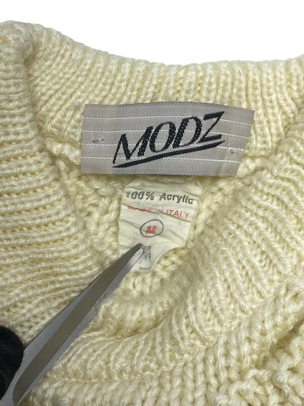 Vintage Cream MODZ Knitwear Jumper Women's Medium Northern Pole Vintage Wholesale 