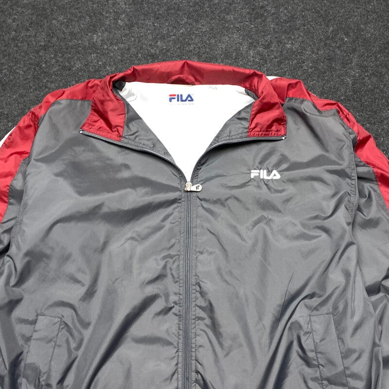 Vintage FILA Grey Windbreaker Large Northern Pole Vintage Wholesale 