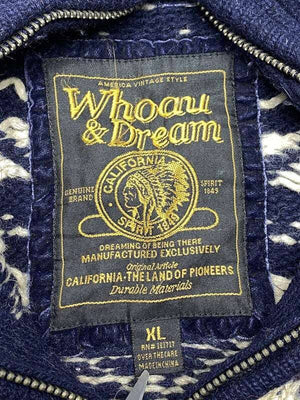 Vintage Navy Cardigan Women's XL Northern Pole Vintage Wholesale 