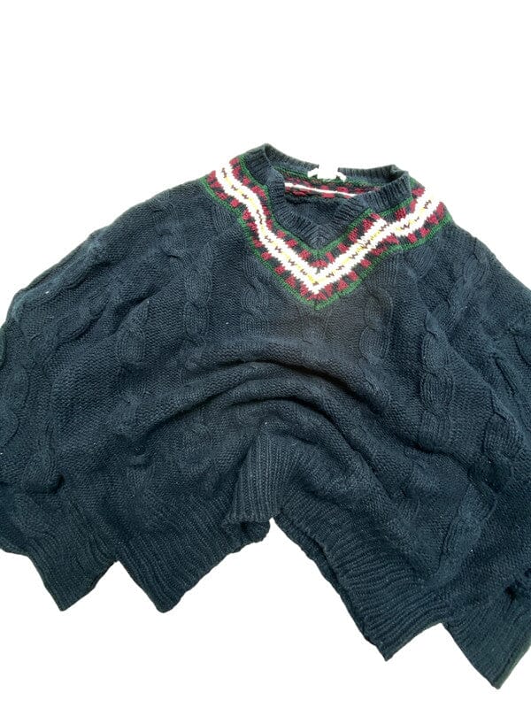 Vintage Navy V-neck Jumper Men's Medium Northern Pole Vintage Wholesale 
