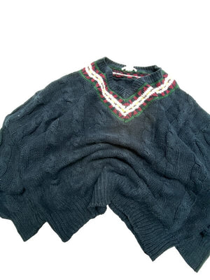 Vintage Navy V-neck Jumper Men's Medium Northern Pole Vintage Wholesale 