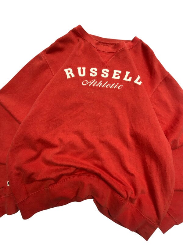 Vintage Red Russell Athletic Print Sweatshirt Men's Small Northern Pole Vintage Wholesale 