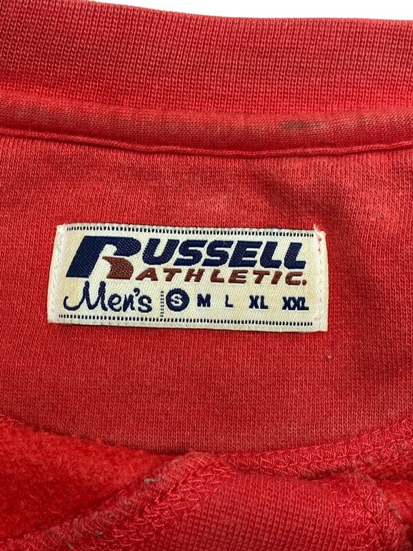 Vintage Red Russell Athletic Print Sweatshirt Men's Small Northern Pole Vintage Wholesale 