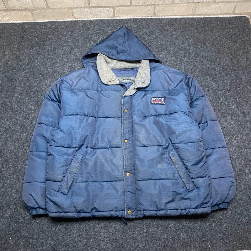 Vintage Scott Origeenal Blue Puffer Jacket Men's XL Northern Pole Vintage Wholesale 