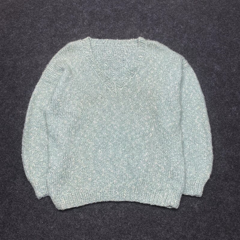 Vintage Turquoise V-neck Jumper Women's Large Northern Pole Vintage Wholesale 