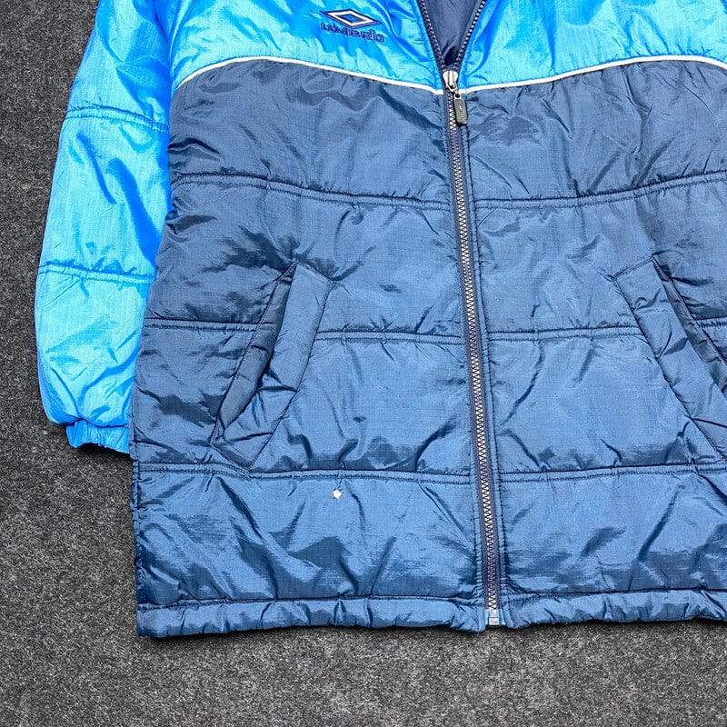 Vintage Umbro Blue-Navy Puffer Jacket Small Northern Pole Vintage Wholesale 