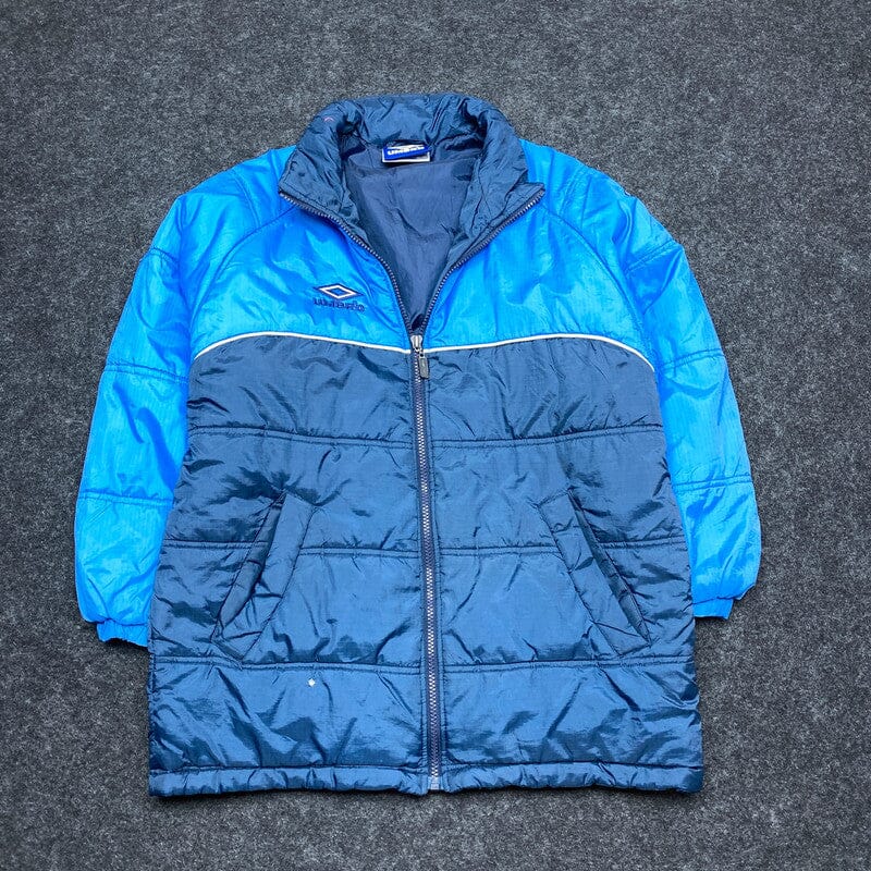 Vintage Umbro Blue-Navy Puffer Jacket Small Northern Pole Vintage Wholesale 