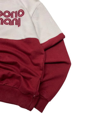 White and Red Emporio Armani Sweatshirt Men's Small Northern Pole Vintage Wholesale 