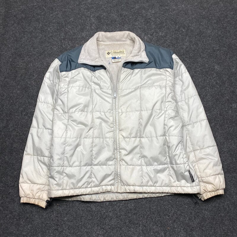 White Columbia Puffer Jacket Men's Medium Northern Pole Vintage Wholesale 
