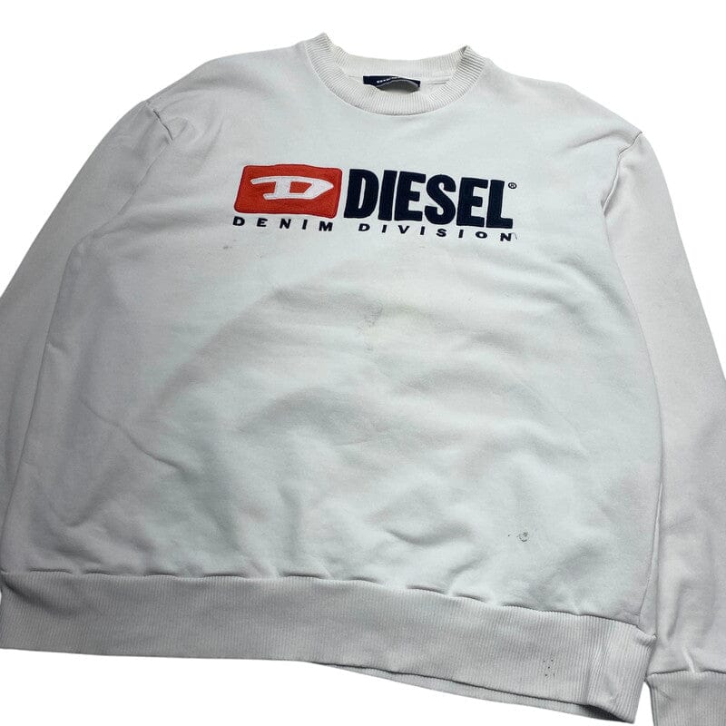 White Diesel Big Logo Sweatshirt Men's XL Northern Pole Vintage Wholesale 