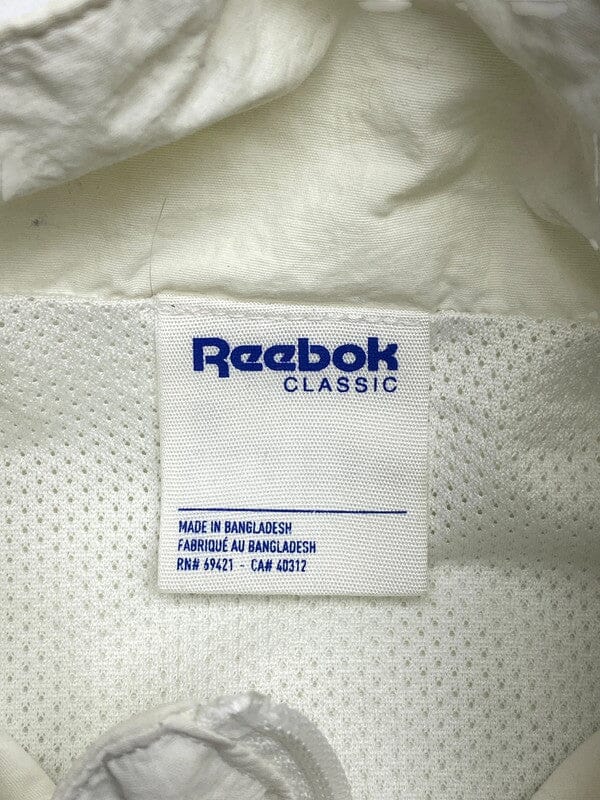 White Reebok Classic Windbreaker Men's Small Northern Pole Vintage Wholesale 