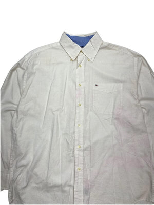 White Tommy Hilfiger Shirt Men's Large Northern Pole Vintage Wholesale 
