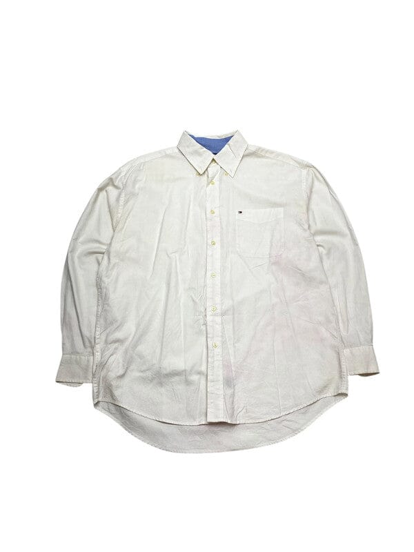 White Tommy Hilfiger Shirt Men's Large Northern Pole Vintage Wholesale 