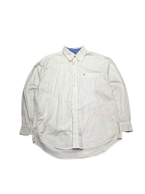 White Tommy Hilfiger Shirt Men's Large Northern Pole Vintage Wholesale 