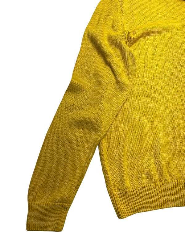 Yellow CHAPS Chest Embroidery Knitwear Jumper Men's XL Northern Pole Vintage Wholesale 