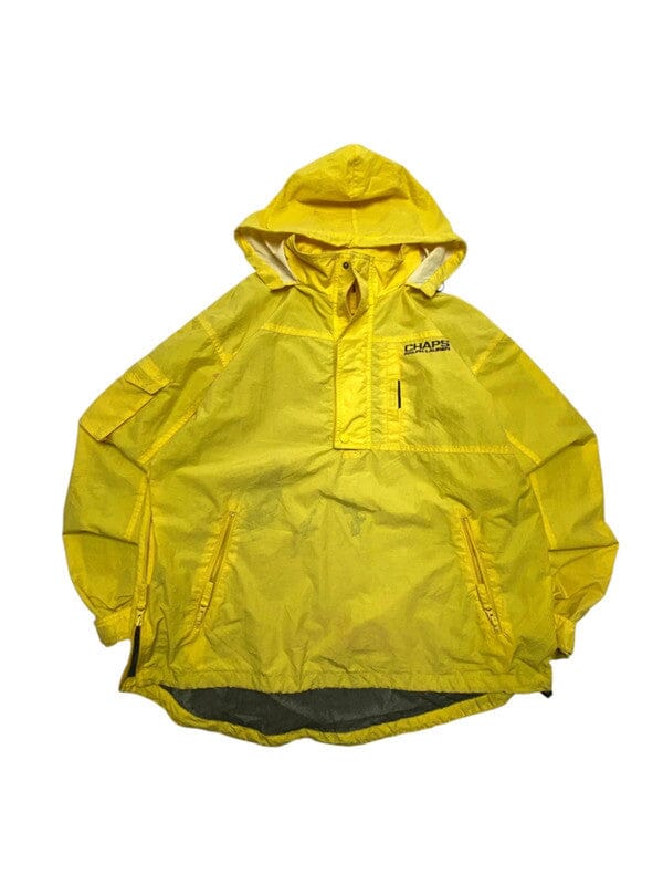 Yellow chaps ralph lauren half-zip windbreaker men's large Northern Pole Vintage Wholesale 