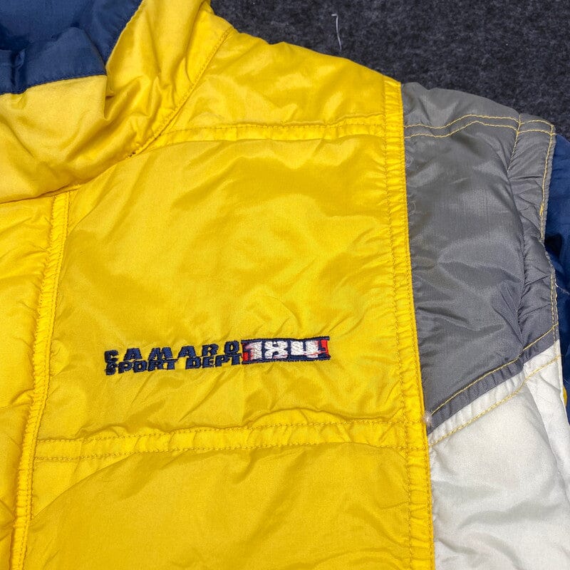 Yellow Puffer Jacket Medium Northern Pole Vintage Wholesale 