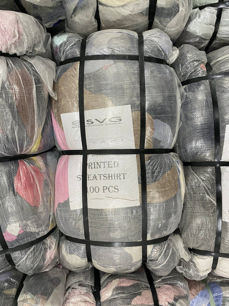 Mixed Printed Graphic Sweatshirt Bale Northern Pole Vintage Wholesale 